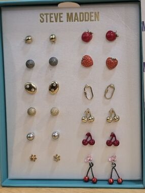 12pc Steve Madden Mixed Earring Set
